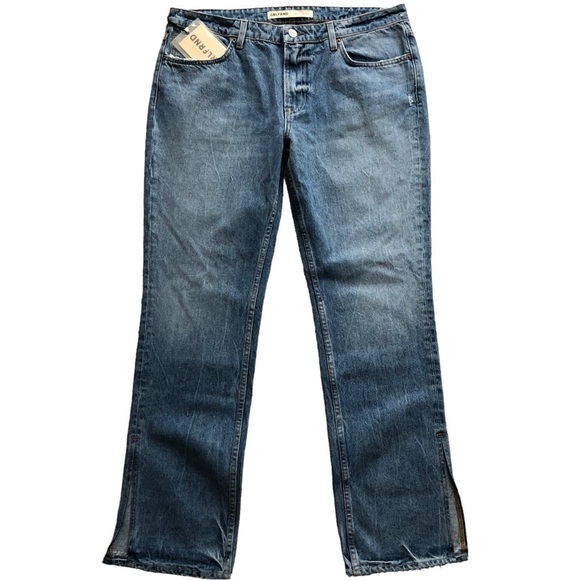 GRLFRND The Hailey Low Rise Slim Boot With Slit Jeans Size 31 NWT - Picture 2 of 14